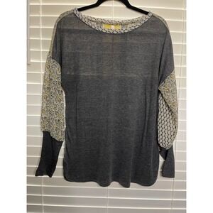 Tiny brand blouse gray, sheer back and sleeves (FF2)